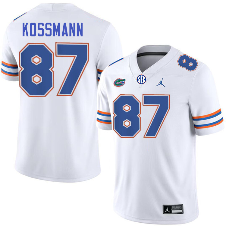 Cameron Kossmann Florida Jersey,Florida Gators #87 Cameron Kossmann Uniforms,Jersey Youth-White